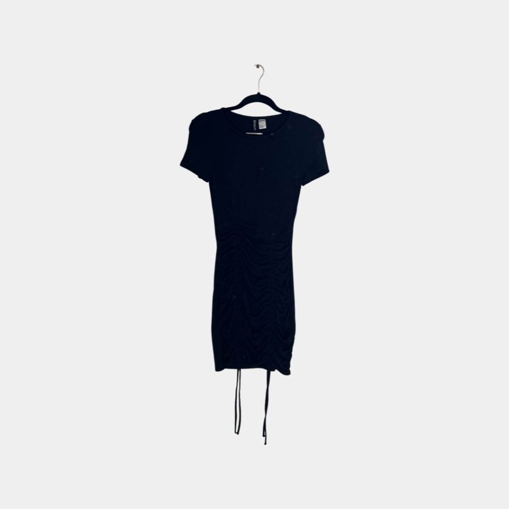 H&M Ruched Dress in Black, S